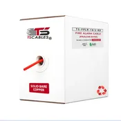 18/2 Fire Alarm Riser FPLR Solid Bare Copper Cable 1000ft Red