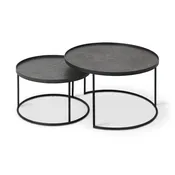 Round tray coffee table set