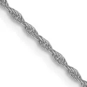 10K White Gold 1.2mm Loose Rope - 16"