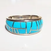 Geometric Turquoise ring