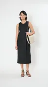 Apron Dress in Black Suit