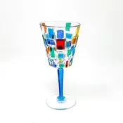 Art Deco Wine Glass - Made in Venice — Poppi Italian Leather