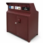 BearSaver - CE Series Triple Trash Enclosure, ADA Compliant - CE340