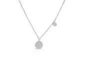 Diamond Two Circles Necklace - Gold 'N I