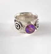 Amethyst Swirl Ring