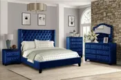 ALLEN Blue Queen Bedroom Set