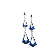 Aharon Lapis Lazuli and Sterling Silver Hanging Earrings