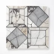 Allure, Calacatta Gold Royal, Calacatta Viola, White Carrara Honed Palazzo Li Antica Marble Mosaic (MYS)