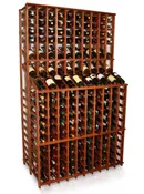 10 Column Triple Display Classic Mahogany Wine Rack (77.5″)