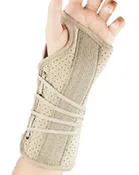 22-151 Soft Fit Suede Finish Wrist Brace Small Right Beige