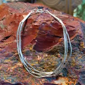 5 Strand Liquid Silver Bracelet GJ-BRC-501