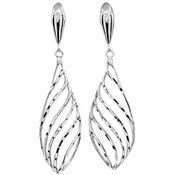 Airy Swirling Leaf Drop Earrings
