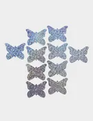 10 Mini Silver Glitter Butterfly Nipple Covers