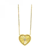 10K HEART YELLOW GOLD DIAMOND PENDANT PD10826-1YC
