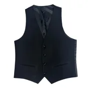 Black Wool Vest
