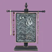 Hand-Painted Earring Holder – Leaves Design | Classic Series
