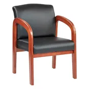 Black Oak Finish Visitors Chair, Single Seat