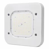 150W LED Gas Station Canopy Lights, 400W Metal Halide Equivalent, 20,250 Lumens, 5700K Daylight White, 120-277V AC Commercial Outdoor Canopy Fixture, DLC 5.1 Premium Listed, Energy Efficient Petroleum Station Light, White Housing, 5-Year Warranty
