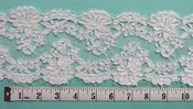 Alencon French Lace Trim, Small Flower Scallop, 5″ wide