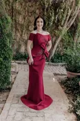 232M1561 Mermaid off shoulder dress