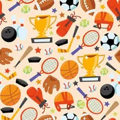 Beige and Black Sports Children Peel and Stick Removable Wallpaper 3511
