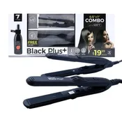 7 TONE Black Plus+ Flat Iron Combo Set – 0.5" & 1" with Free Heat Protectant TB200