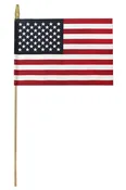 12" x 18" U.S. POLYCOTTON FLAG DOWEL 5/16" x 30" SPEAR TIP