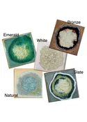Ceramic & Glass Geode Coasters
