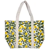 Anju Jewelry - Handcrafted Canvas Bag with Block-Printed Lemon Groves