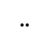 14K Black CZ Earrings, White