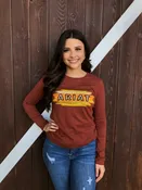 ARIAT – Ariat Women Serape Tee ( RUST HEATHER )