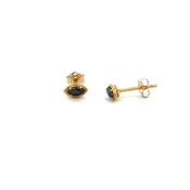 14k Black Diamond Marquise Stud Earrings