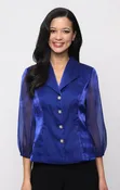 3/4 Sleeve Yoryu Button Front Blouse