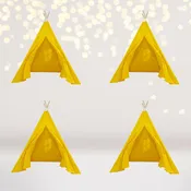 4 pack Kids Sleepover Tents Party-LUXE Kids Teepee Tent with Lights