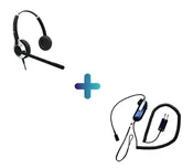 Dispatch-15 Push to Talk Adapter With TruVoice HD550 Headset Bundle