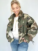 Adalyn Camo Windbreaker Jacket