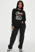 Bri Black Graphic Long Sleeve T-Shirt