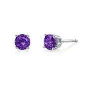 Amethyst 4mm Stud Earrings