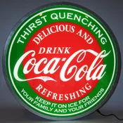 15 INCH BACKLIT LED LIGHTED SIGN 
 COCA-COLA EVERGREEN – 7CCGRN