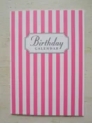 birthday calendar pink