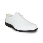 0301- White Patent Tuxedo Shoe