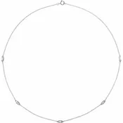 14KW/ 1/3 CTW Diamond 5-Station 18" Necklace