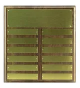 12" x 13" Walnut Perpetual Plaque with 12 Brass Nameplates
