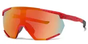 2688 - Semi Rimless Color Mirror One Piece Shield Lens Sports Plastic Sunglasses