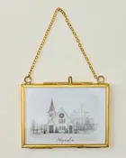 2024 Magnolia Chapel Mini Framed Ornament by Tabitha Paige