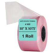 10X1075' 4 Mil Pink Anti-Static Poly Tubing Roll