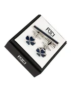 4-Leaf Clover Cufflinks & Tie-Bar Set