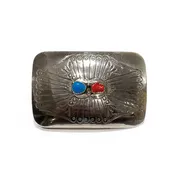 Handcrafted Navajo w/ Turquoise & Coral (Joann) Buckle