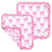 Bamboo Ruffled Security Blanket Set - Bow My Gosh