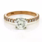 1.32 Cttw. Rose Gold Engagement Ring